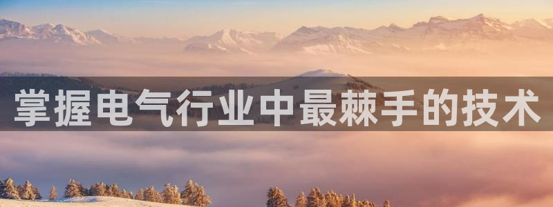 凯发官方网站是多少：掌握电气行业中最棘手的技术